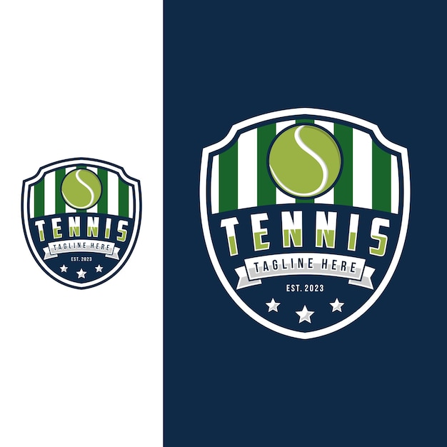 Tennis logo ontwerp sport badge sjabloon Vector illustratie