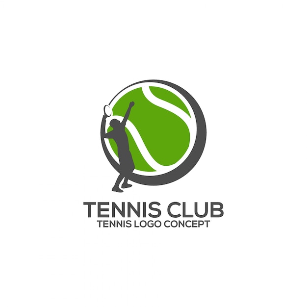 Vector tennis logo ontwerpsjabloon