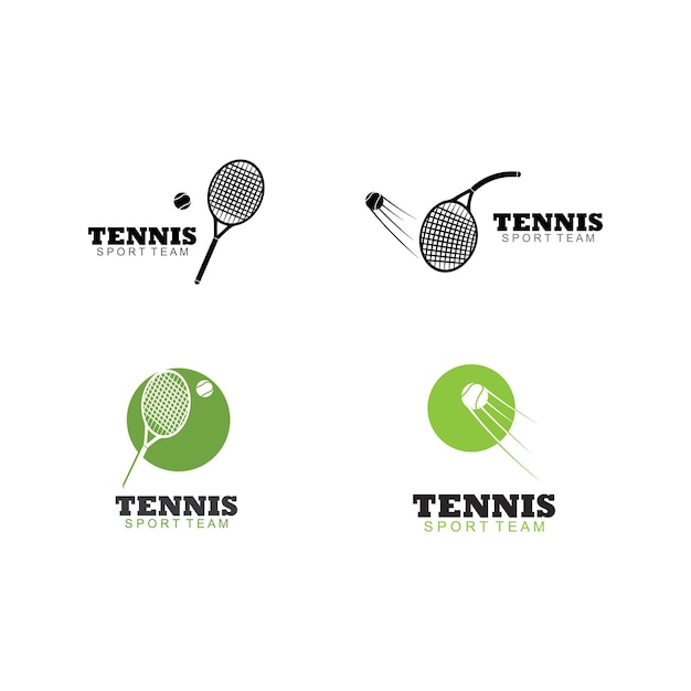 Vector tennis logo ontwerpsjabloon