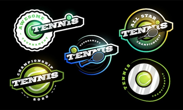 Tennis logo set