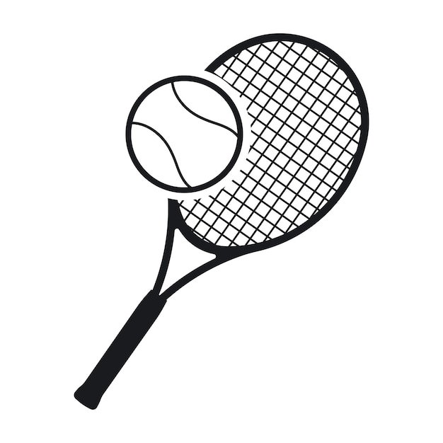 Tennis logo tennis racket en tennisbal vector illustratie