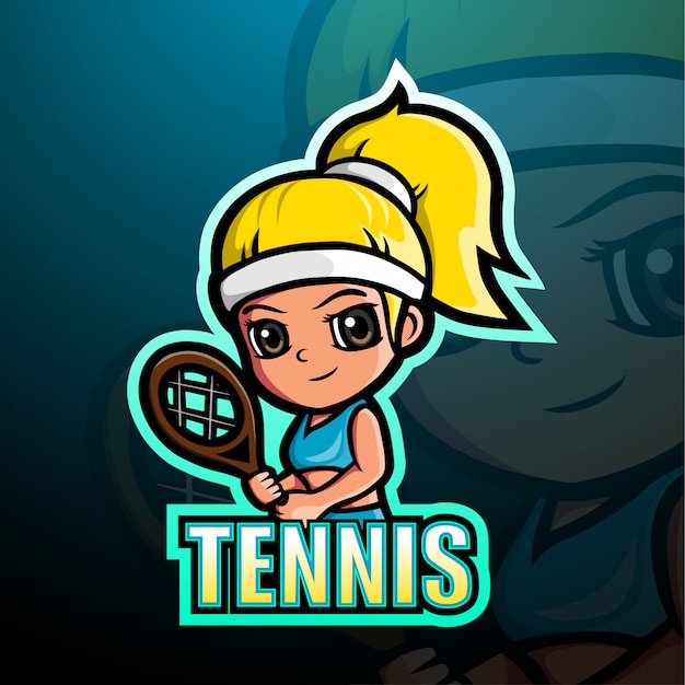 Tennis mascot esport illustration