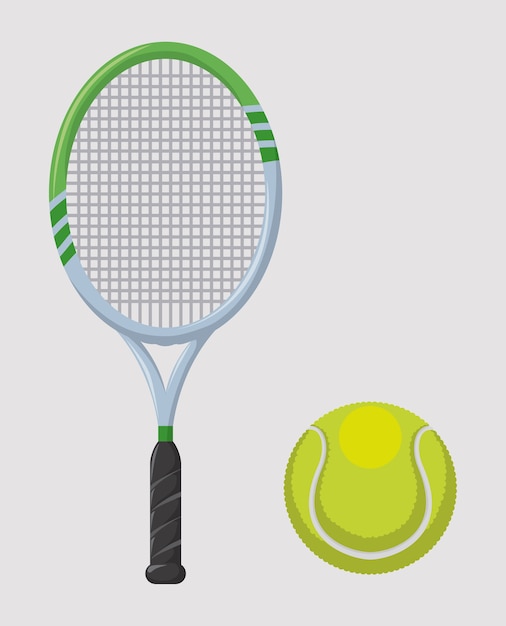 tennis ontwerp over grijze achtergrond vectorillustratie