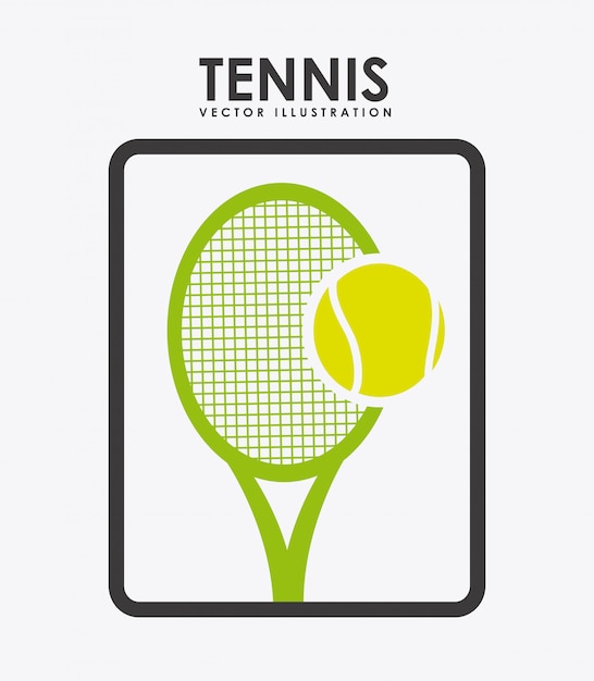 Vector tennis ontwerp over witte achtergrond vectorillustratie