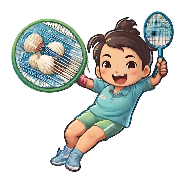 Vector tennis player illustration vector