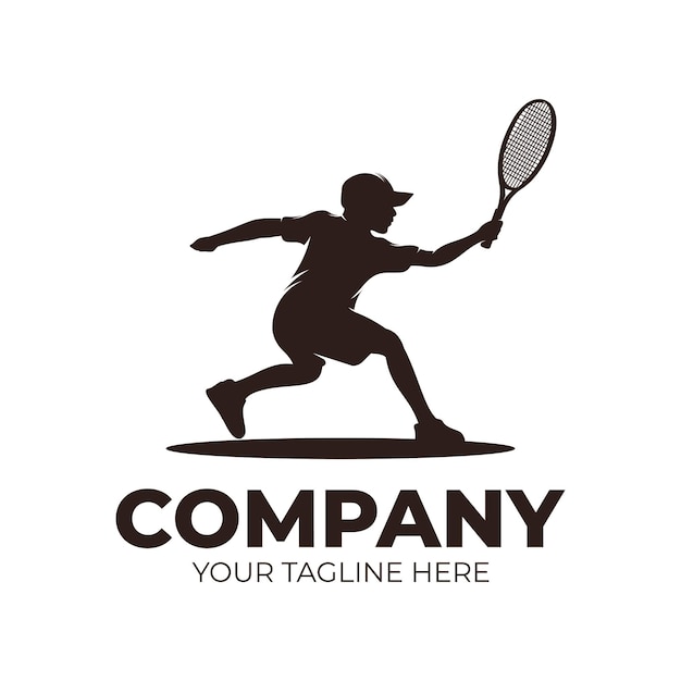 Tennis player logo design inspiration