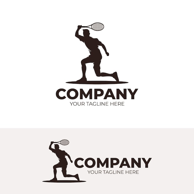 Tennis player logo design inspiration