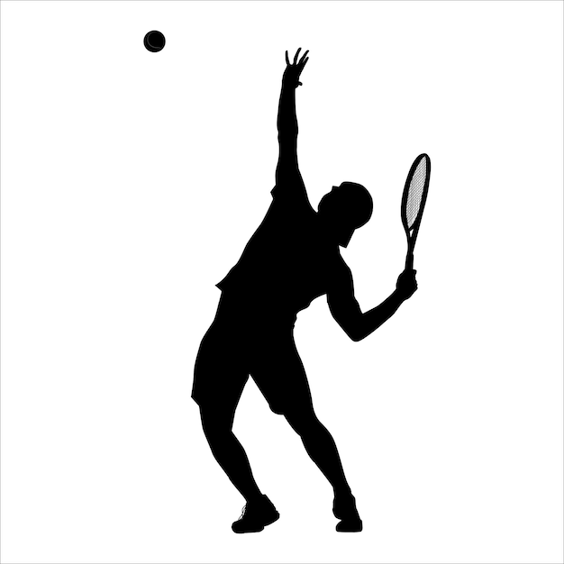 テニス選手のシルエット