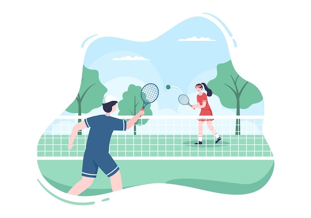 Tennis Player Sport Illustration