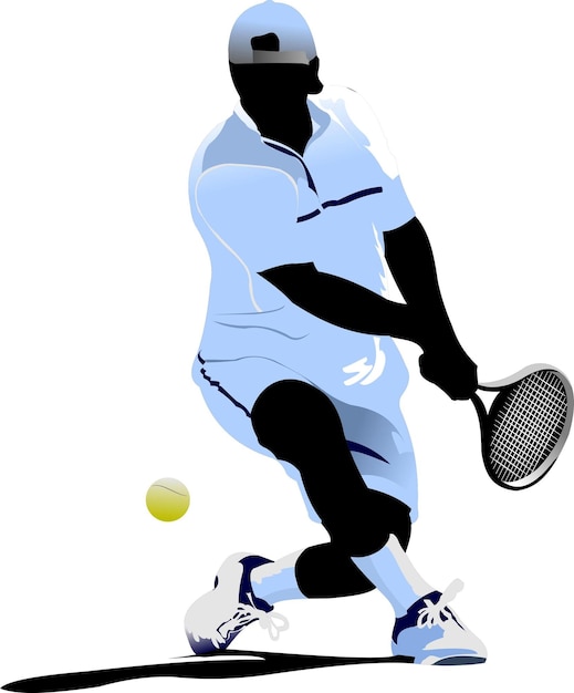 Tennis player Vector illustration