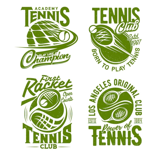 Вектор Мокапы теннисных ракеток и мячей с принтом на футболке