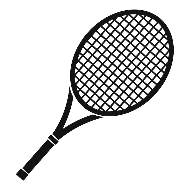 Tennis racket icon Simple illustration of tennis racket vector icon for web