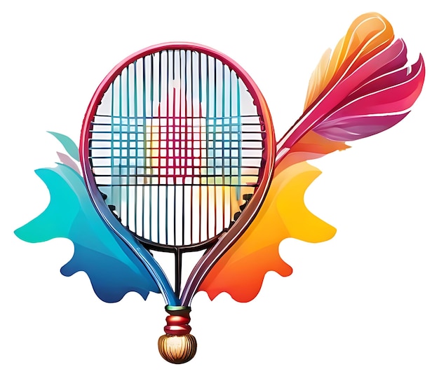 Vector tennis racket illustration