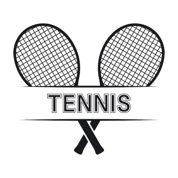 Tennis racket logo vector illustratie tennis symbool clipart icoon