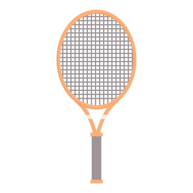 tennis racket standing up with strings and handle isolated