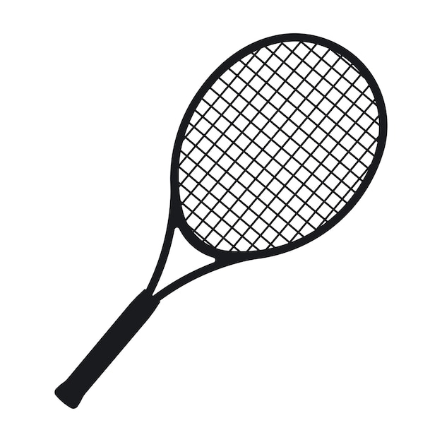 Иллюстрация векторной ракетки для тенниса в стиле клипарта Символ теннисной ракетки