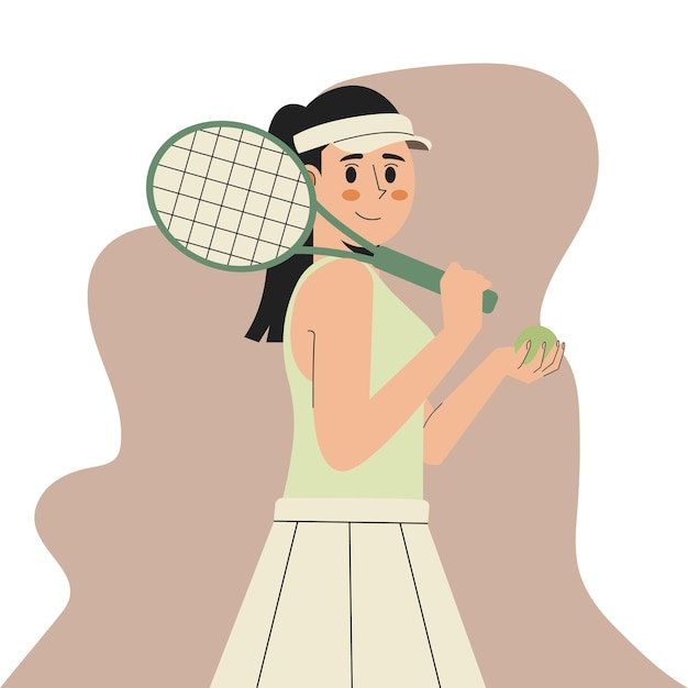 Vector tennis speler vectorillustratie