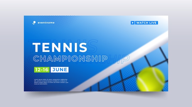 Tennis sport and activity social media promo template