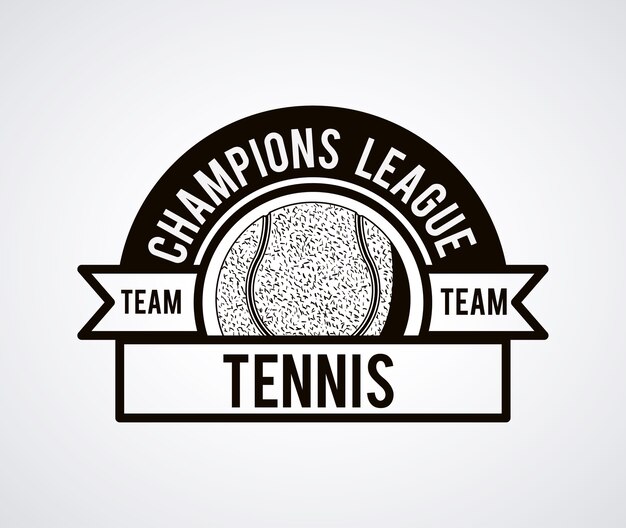 tennis sport embleem ontwerp