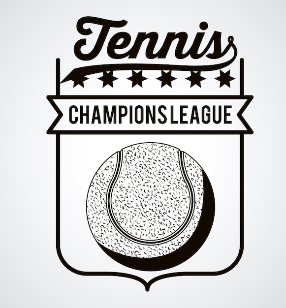 Design emblema sport tennis