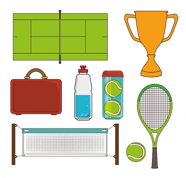 Vector tennis sport game