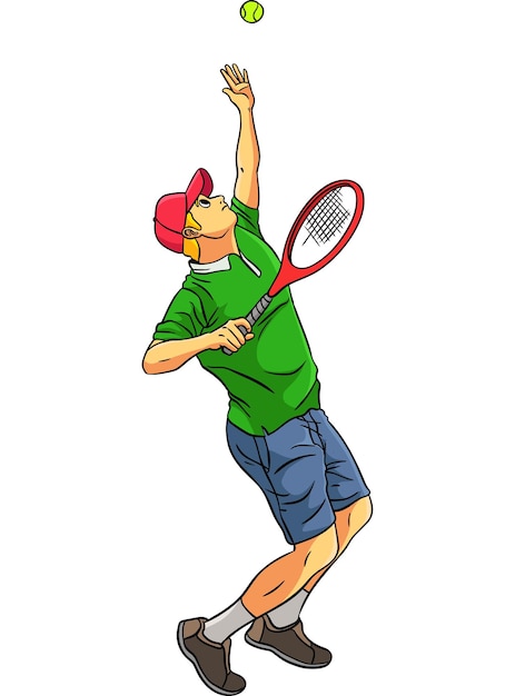 テニス スポーツ漫画色クリップアート イラスト