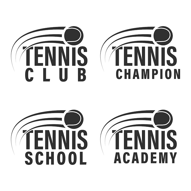 Vector tennis typografie tennis vector tennis vector tennisbal silhouet tennis logo tennisclub