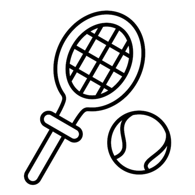 Tennis Vector Illustration Style