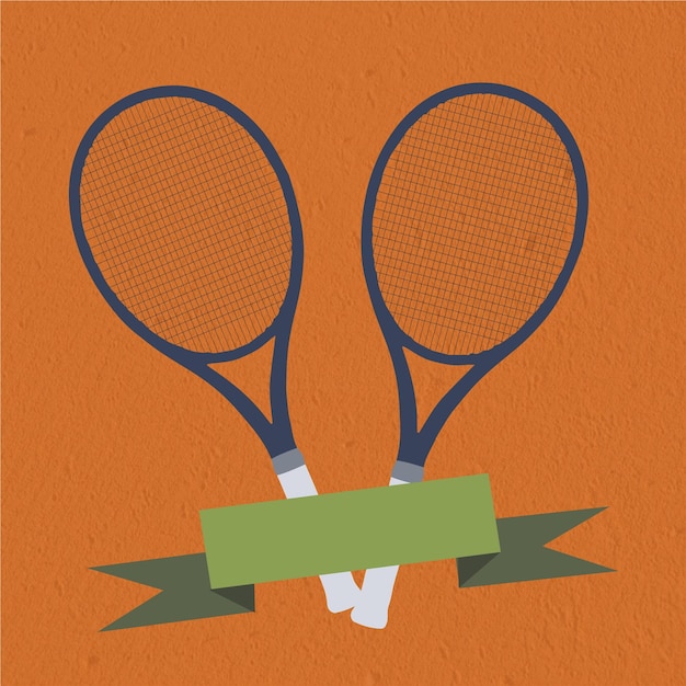 Tennis Vector Raket Clay court logo