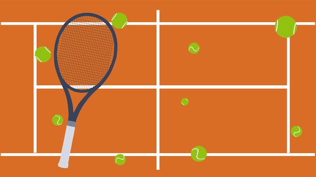Tennis Vector Raket Clay court wallpaper background
