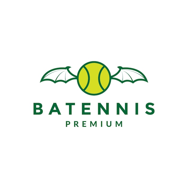 Tennisbal met vleugels logo symbool pictogram vector grafisch ontwerp illustratie idee creatief
