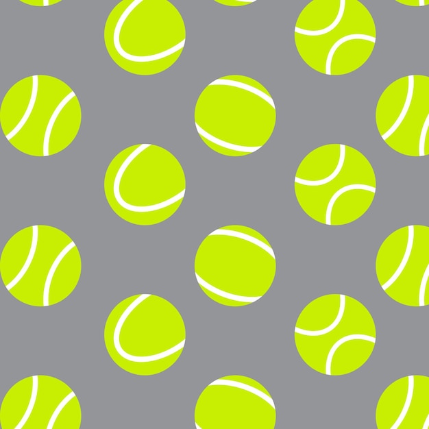 Tennisbal naadloze patroon achtergrond Tennis sport naadloze patroon bal herhaling Vector abstracte platte ontwerp illustratie