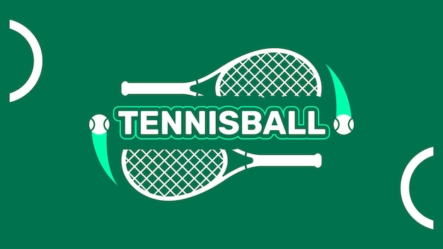 tennisbal vector ontwerp cool teksteffect tennisbal match sportdag viering tennis