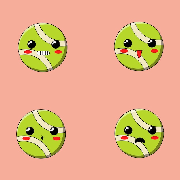 Tennisbal vector set