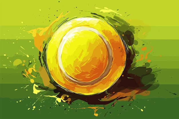 иллюстрация векторной живописи теннисного мяча