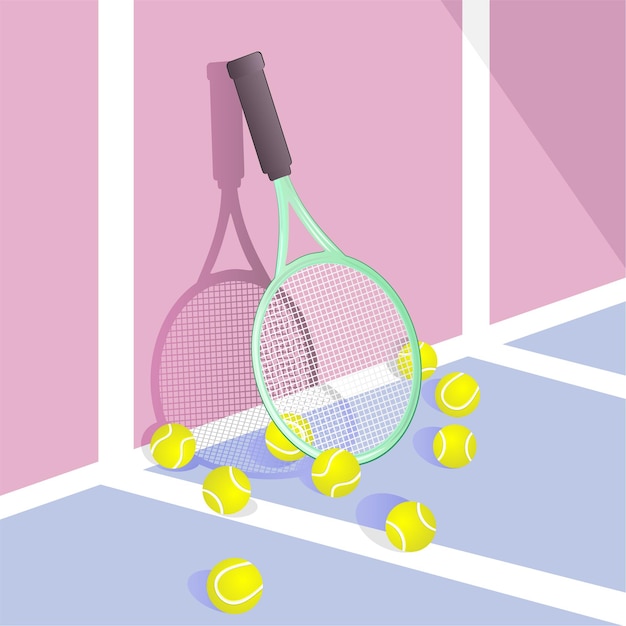 Tennisracket en ballen