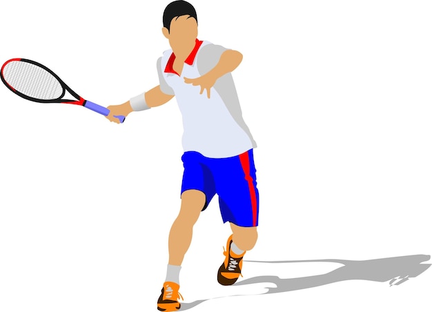 Tennisser gekleurde vectorillustratie