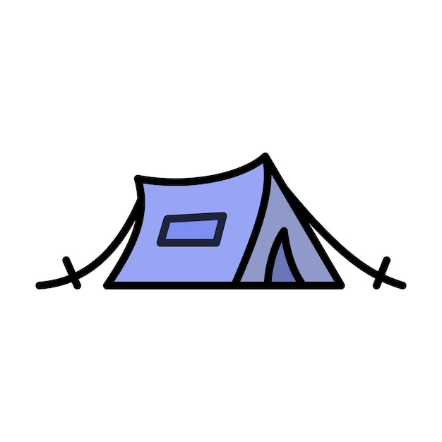 텐트 아이콘 터 디자인 템플릿
