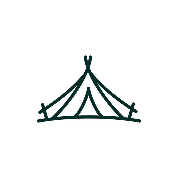 tent icoon vector ontwerp sjablonen