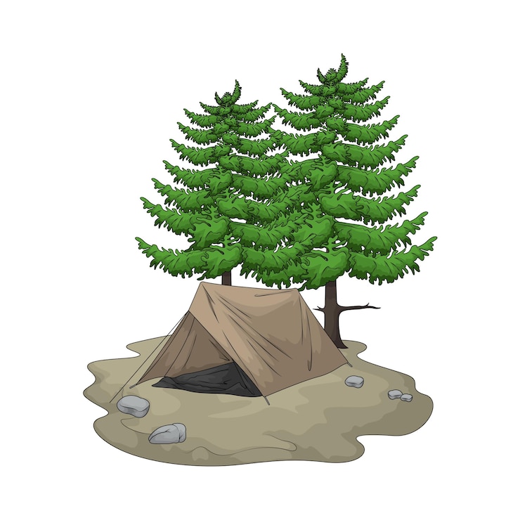 Vector tent illustration
