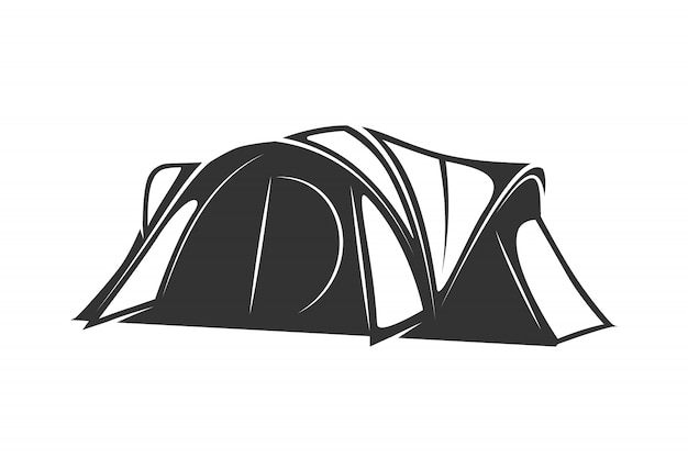 Tent isolated illustration in hand drawn