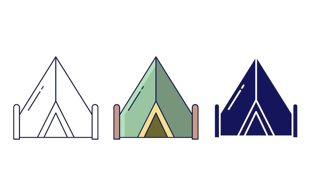 Tent vector icoon