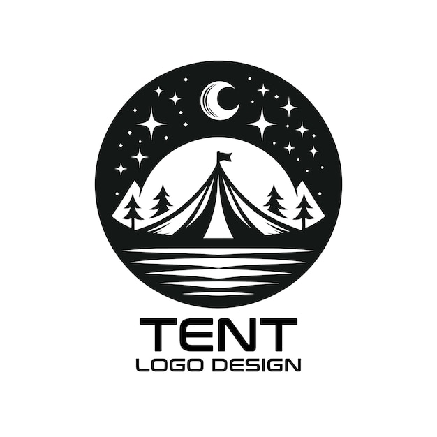 Vector tent vector logo design