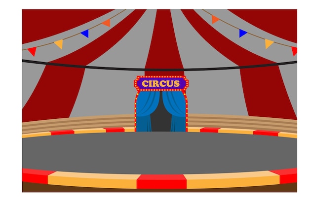 Vector tent voor circusvoorstelling