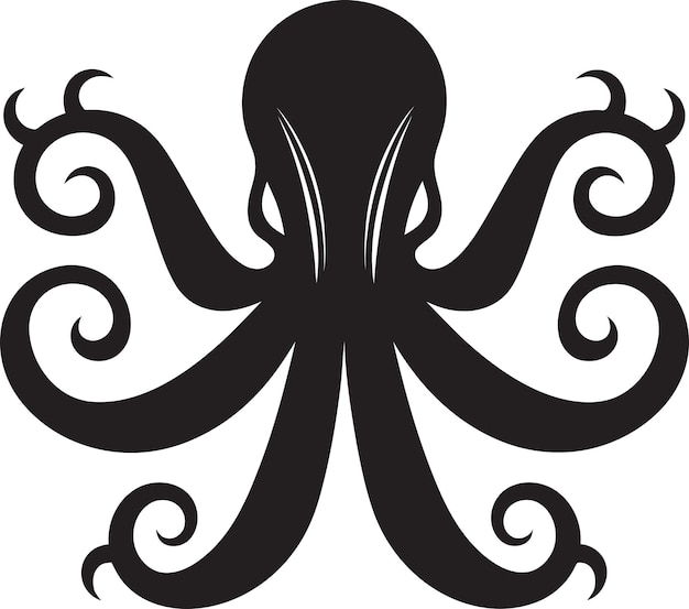 Tentacle Tranquility Emblematic Icon Cephalopod Canvas Logo Vector Icon