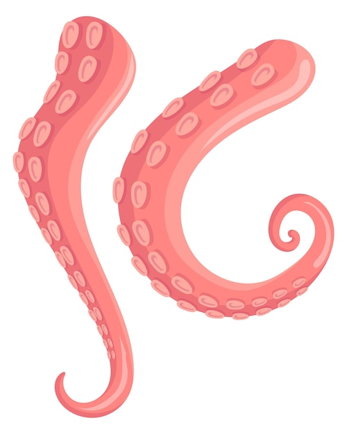 Vector tentacles icon octopus logo cartoon sea animal symbol