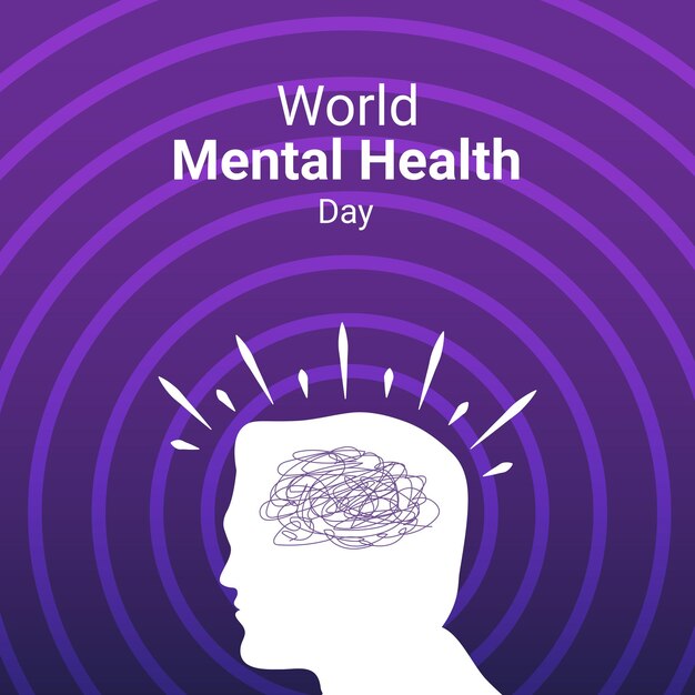 ter herdenking van werelddag voor geestelijke gezondheid, met het concept van mannen die geestelijke gezondheid nodig hebben.