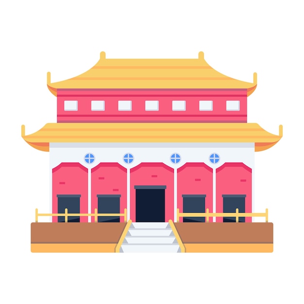 Terlarang beijing flat vector illustration