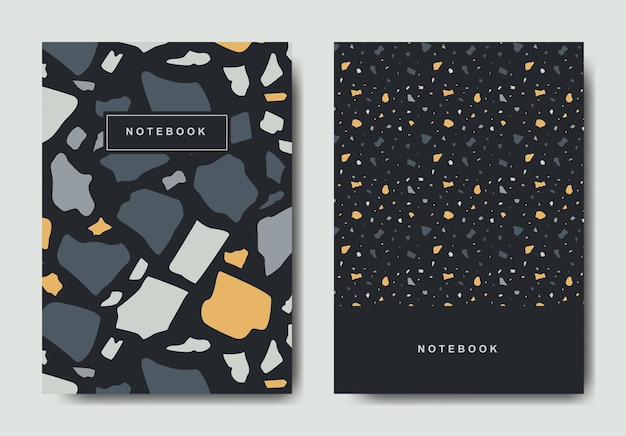 Terrazzo abstract cover page templates.