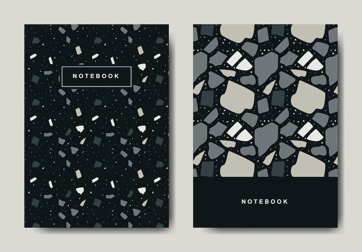 Vector terrazzo abstract cover page templates.  